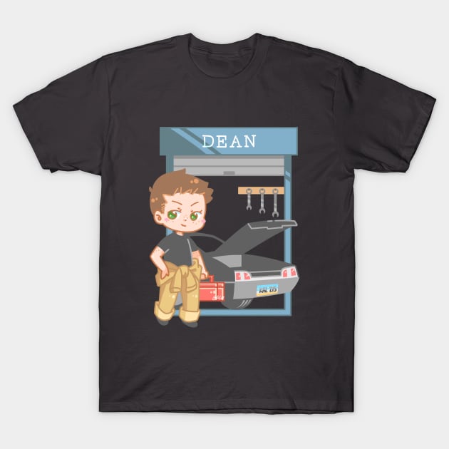 Auto Shop Dean T-Shirt by kamicom